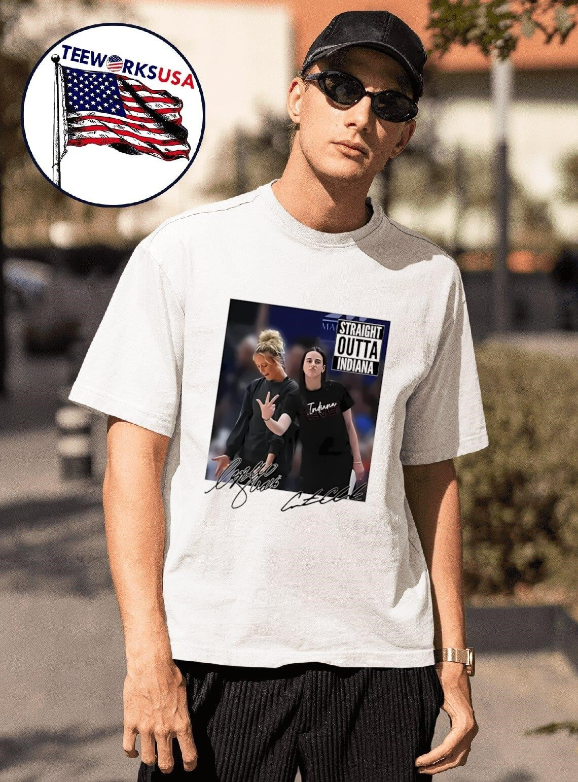 Caitlin Clark & Sophie Cunningham Straight Outta Basketball Shirt