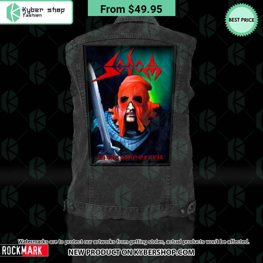 Sodom In The Sign Of Evil Album Sleeveless Denim Jacket
