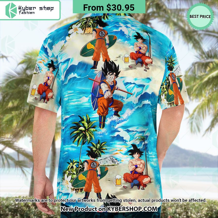 Son Goku Surfing Hawaiian Shirt