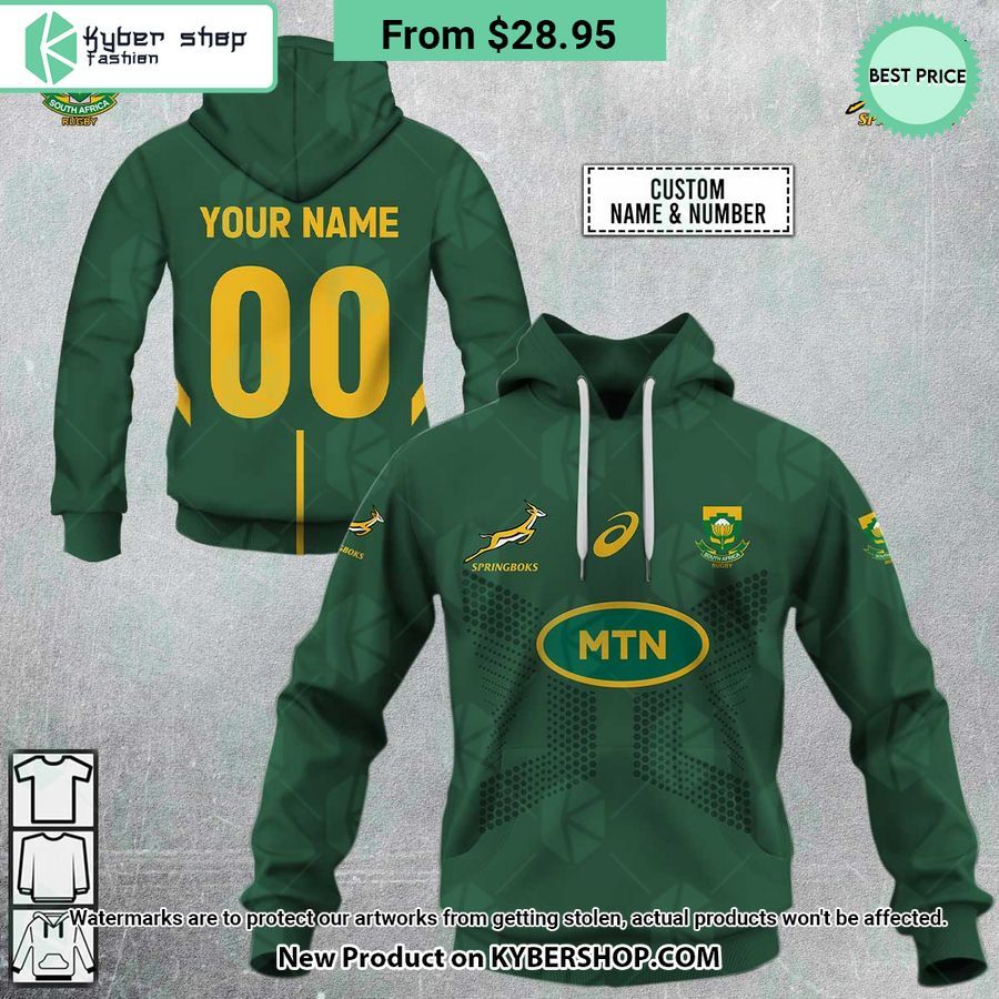South Africa National Rugby Union Team CUSTOM Hoodie