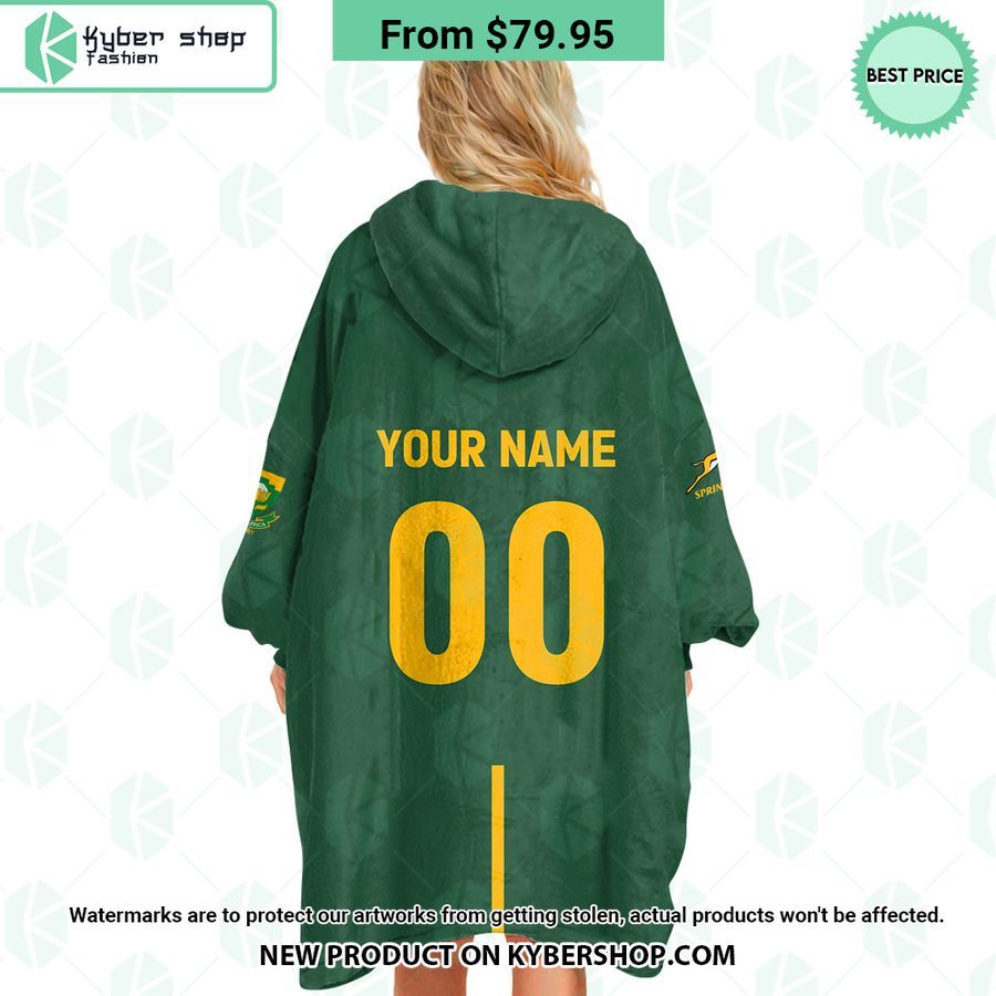 South Africa Springboks CUSTOM Hoodie Blanket
