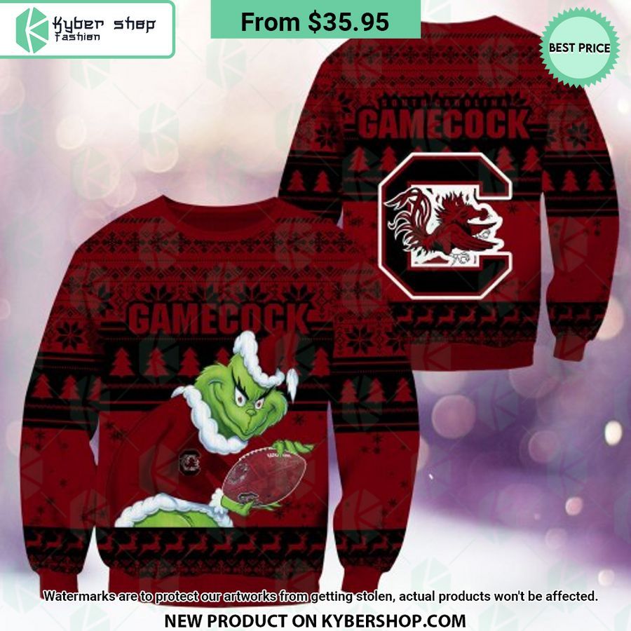 South Carolina Gamecocks Grinch Christmas Sweater