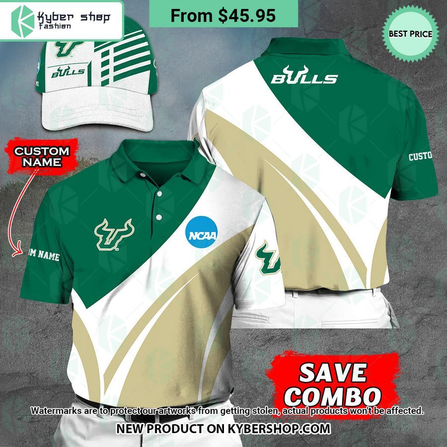 South Florida Bulls CUSTOM Polo Shirt, Cap