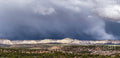Southern Utah Spring Storm Panorama Print Unisex , , , Long Sleeve Tee