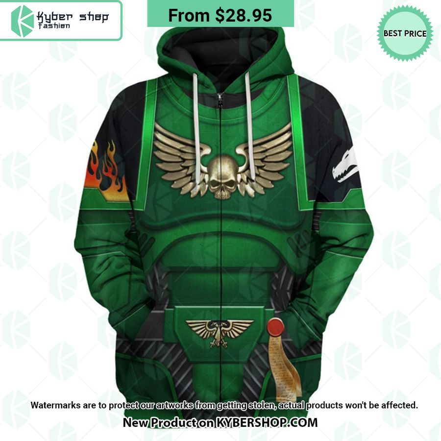 Space Marines Salamanders Costume Warhammer 40K Hoodie