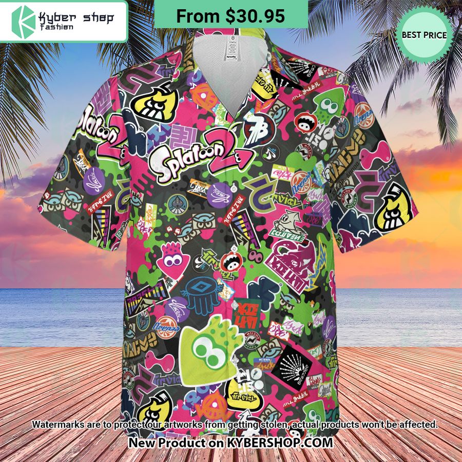 Splatoon Video Game Pattern Hawaiian Shirt