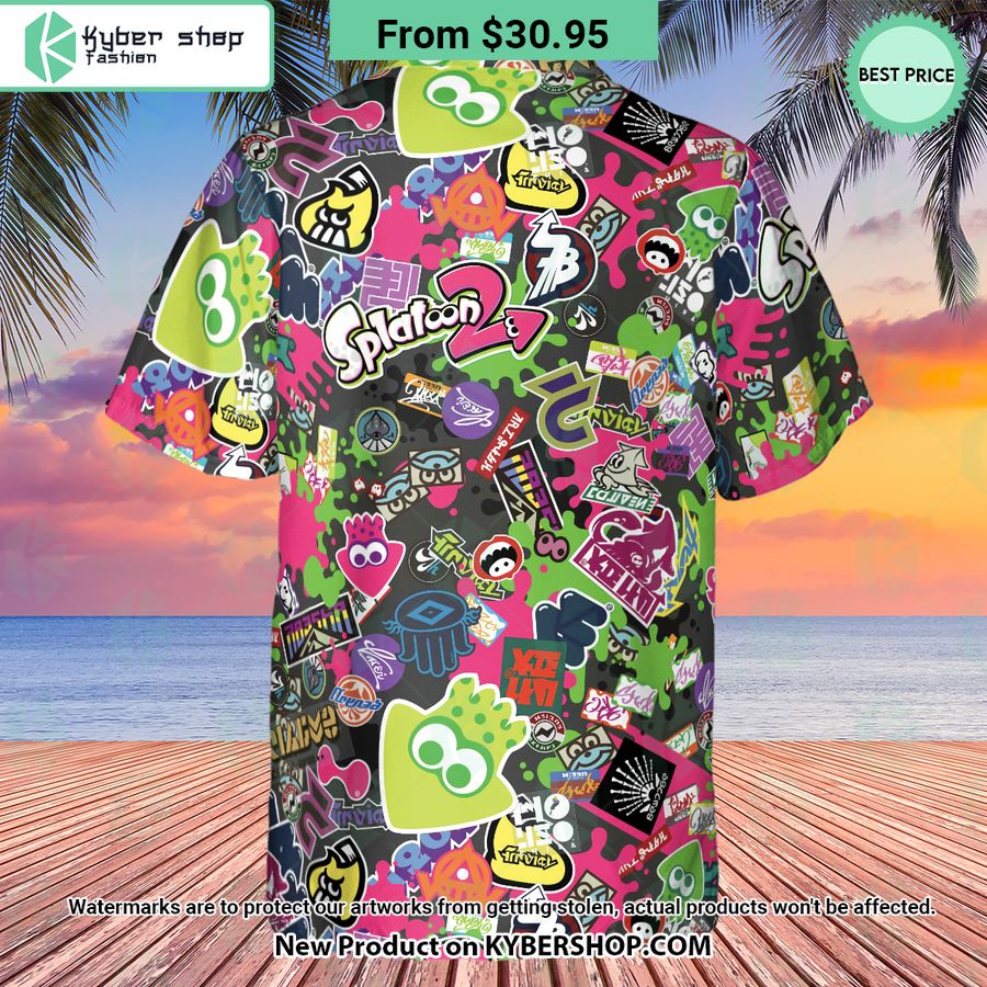 Splatoon Video Game Pattern Hawaiian Shirt