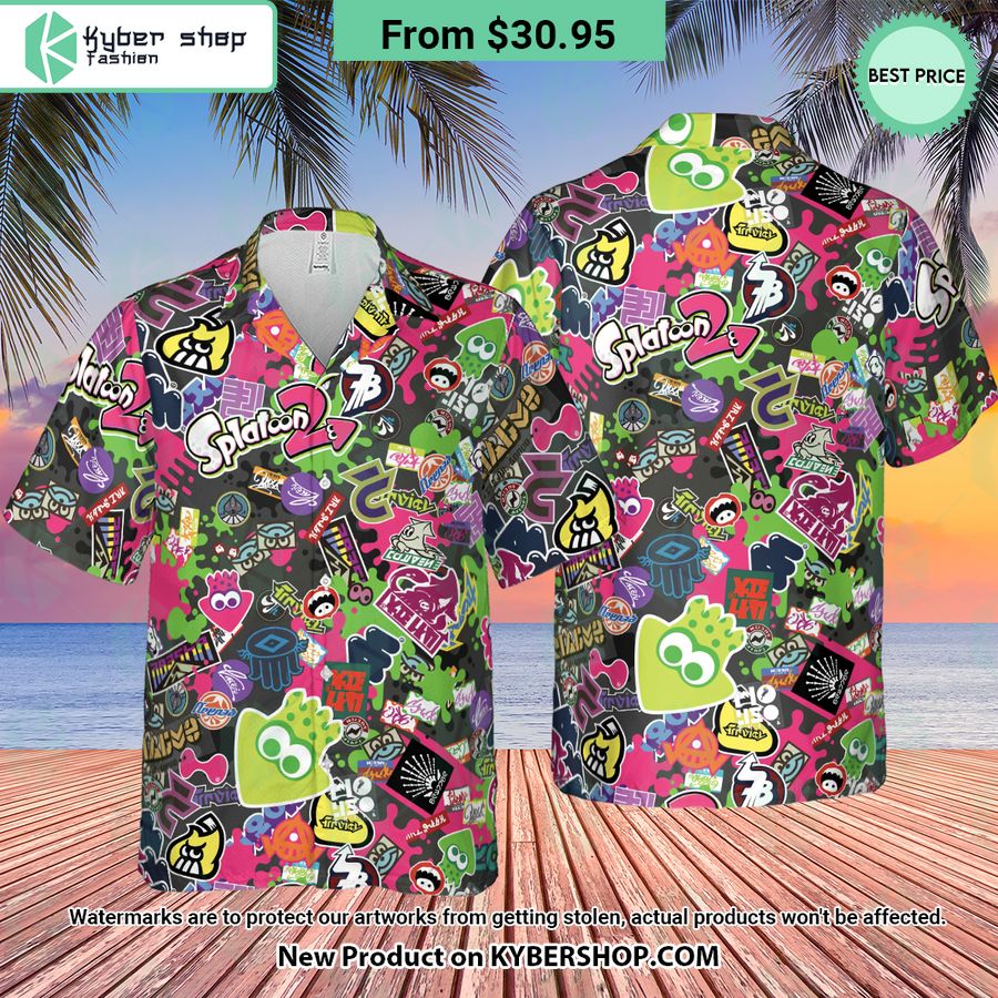 Splatoon Video Game Pattern Hawaiian Shirt