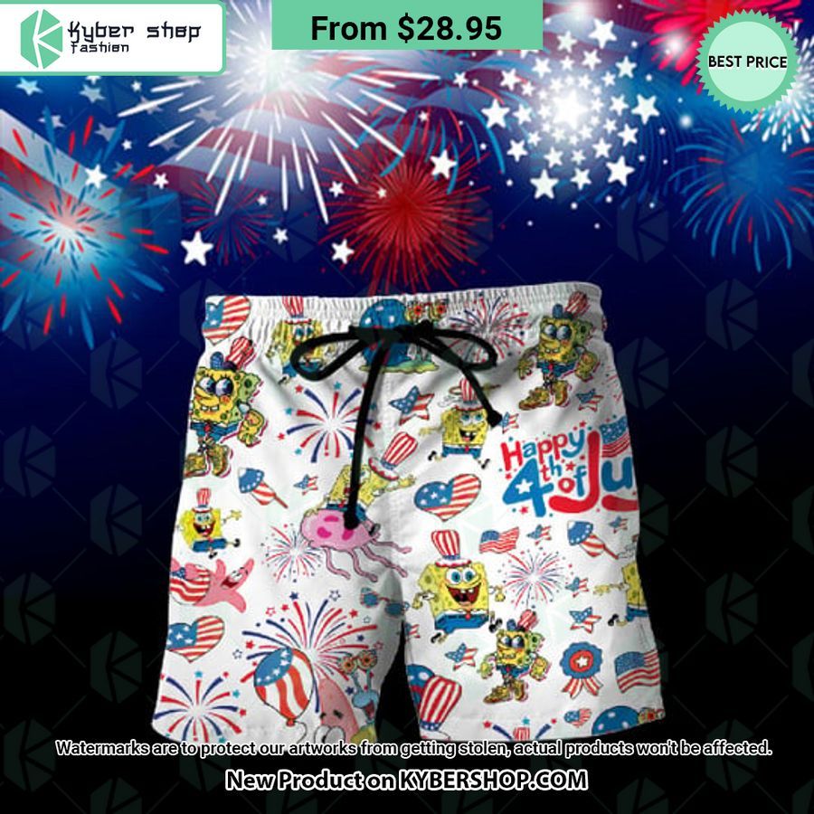 SpongeBob Happy 4th Of July Hawaiian Shirt