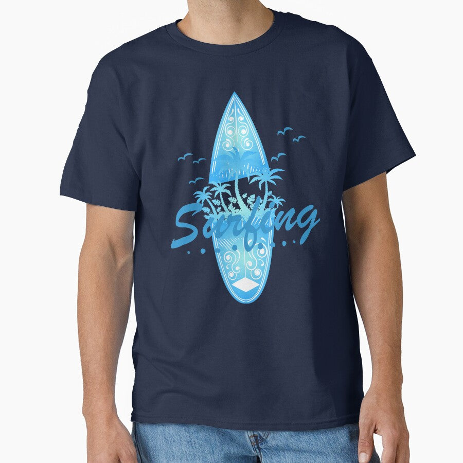 California beach surfer by GRDesigns Unisex , , , Long Sleeve Tee