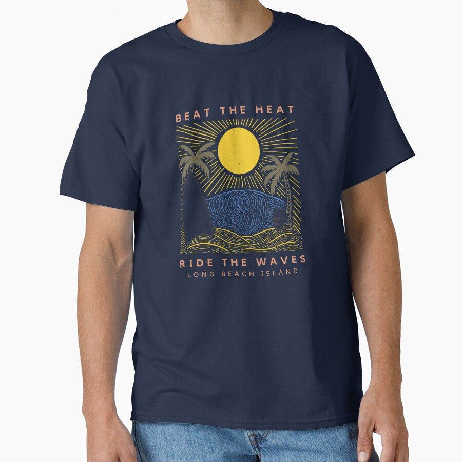 Long Beach Island Beat The Heat by FrescoNat Unisex , , , Long Sleeve Tee