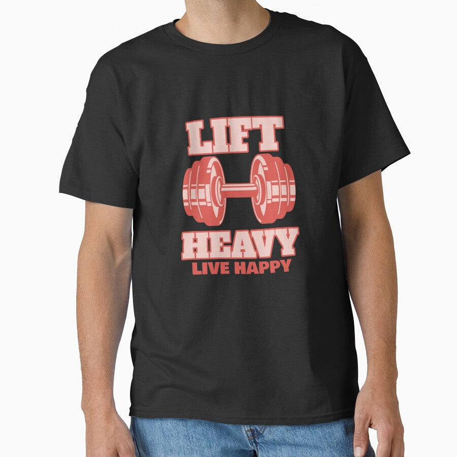 Lift Heavy Live Happy by PucksPlace Unisex , , , Long Sleeve Tee