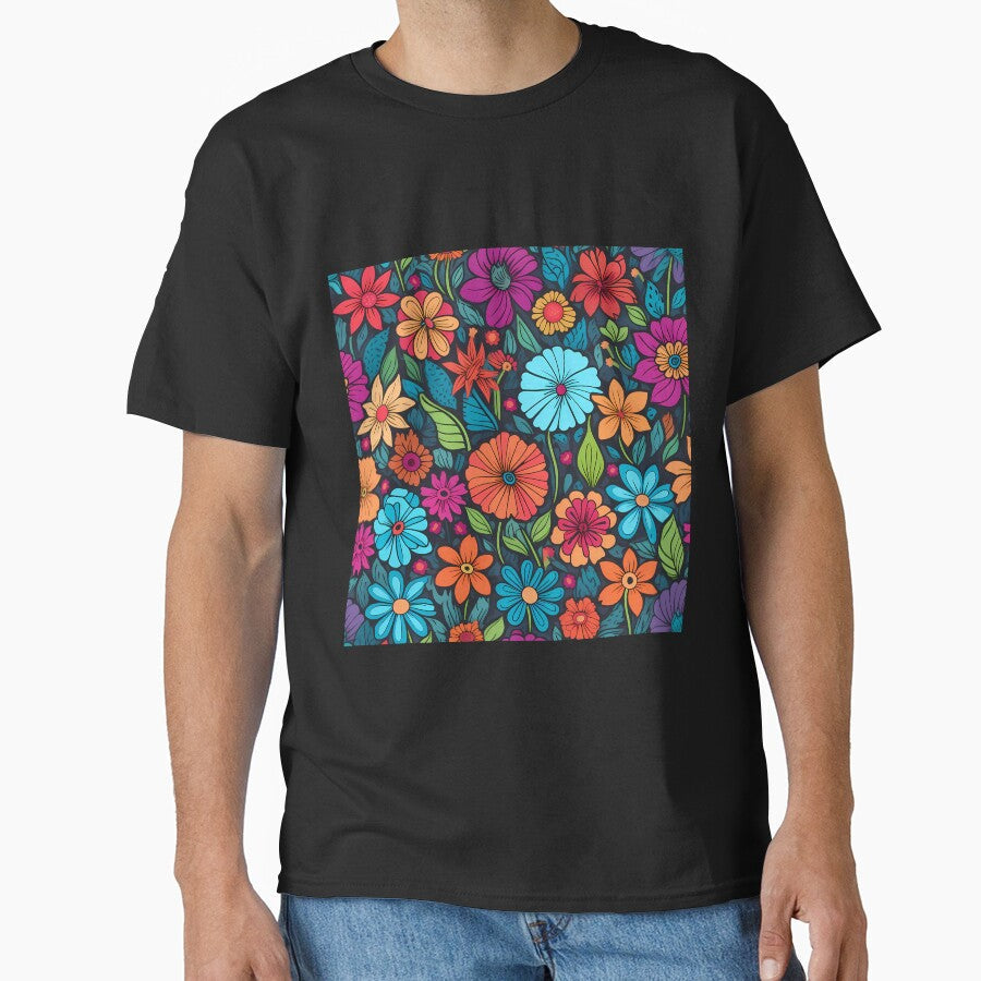 Colorful flower pattern by MyKaiUS Unisex , , , Long Sleeve Tee