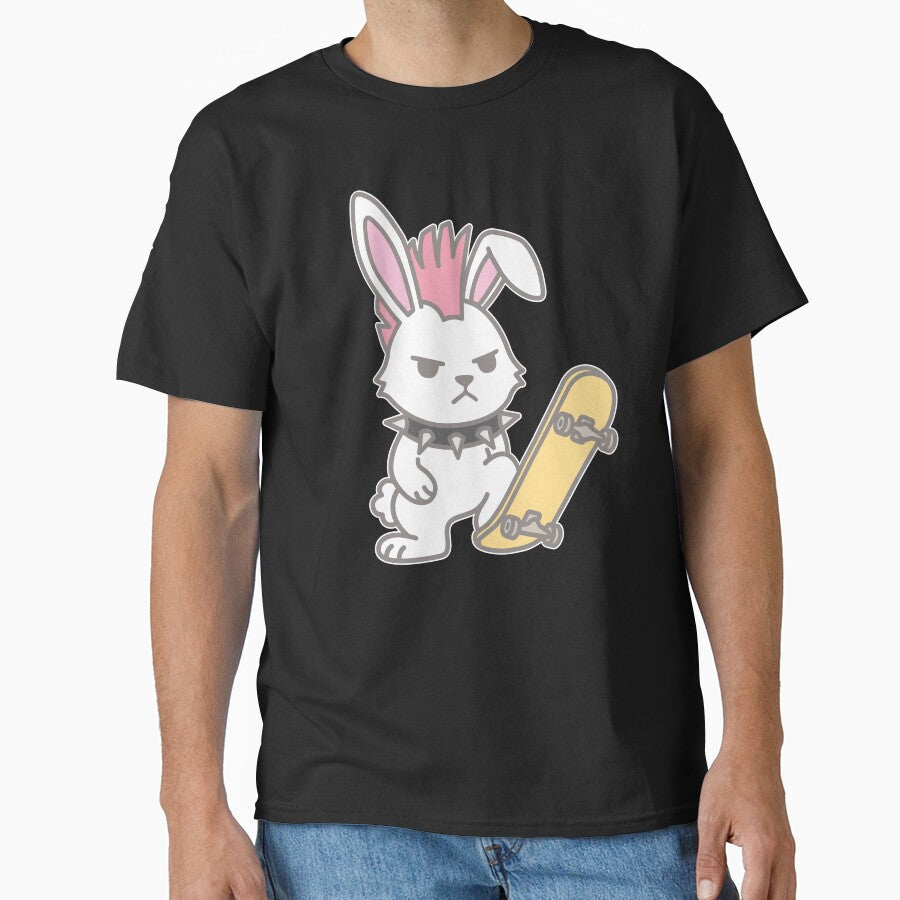 Skater Bunny 90s Street Culture Graphic For Boys and Girls by roarsomethings