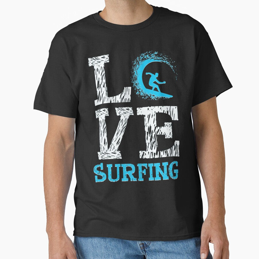 Love Surfing by GeniusDesignArt Unisex , , , Long Sleeve Tee