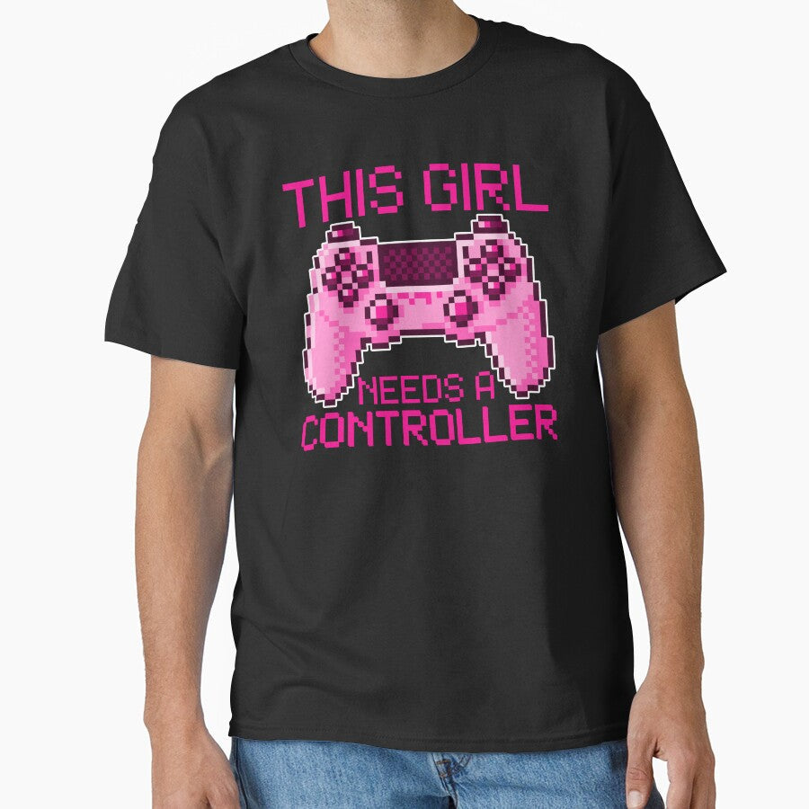 This Girl Needs A Controller Gamer Gift Idea by FNStuff Unisex , , , Long Sleeve Tee