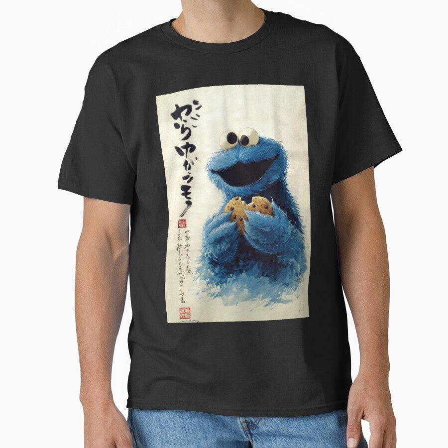 Cookie Monsta Sumi-e by AnimeArsenalPrints Unisex , , , Long Sleeve Tee