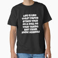 Funny Sarcastic Saying Life Is Like Toilet Paper by fantasticdesign Unisex , , , Long Sleeve Tee