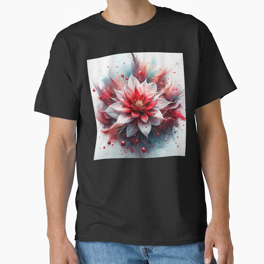 red and white lotus flower by jkrphoto Unisex , , , Long Sleeve Tee