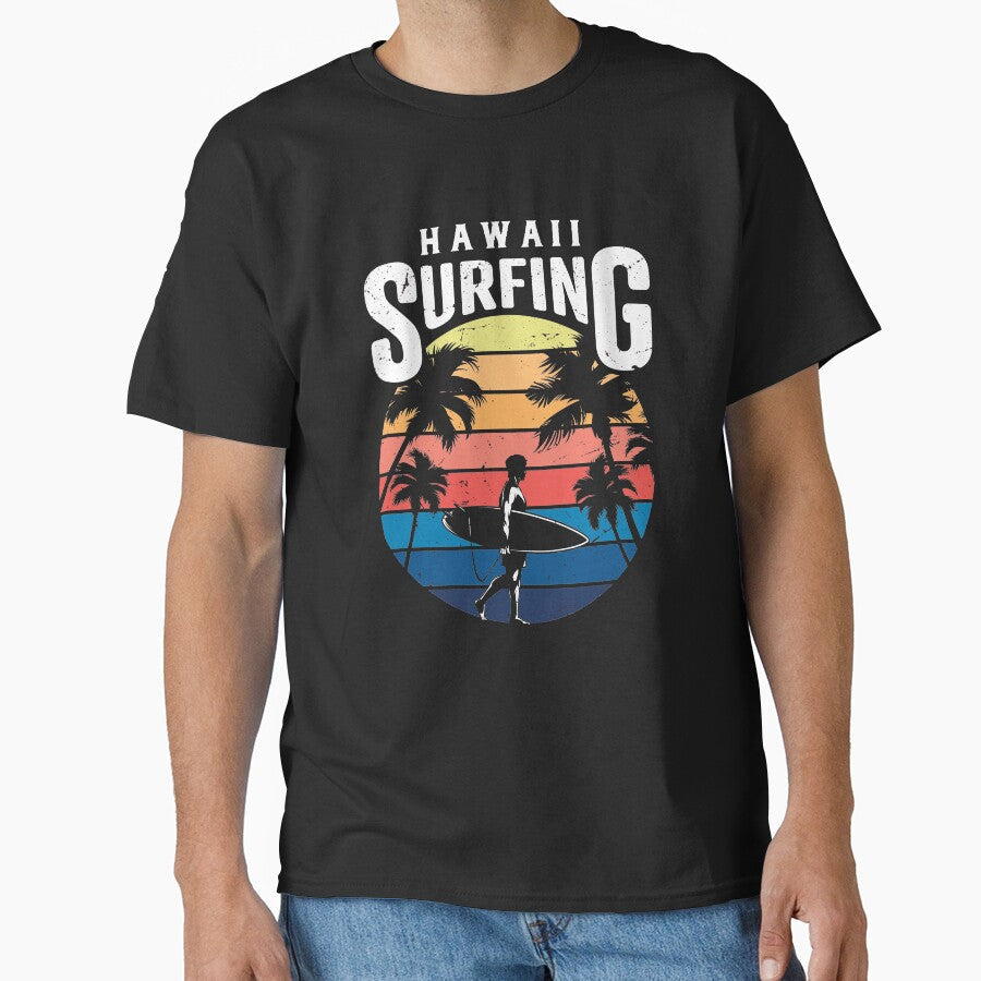 Hawaii Surfing #2 by SalahBlt Unisex , , , Long Sleeve Tee
