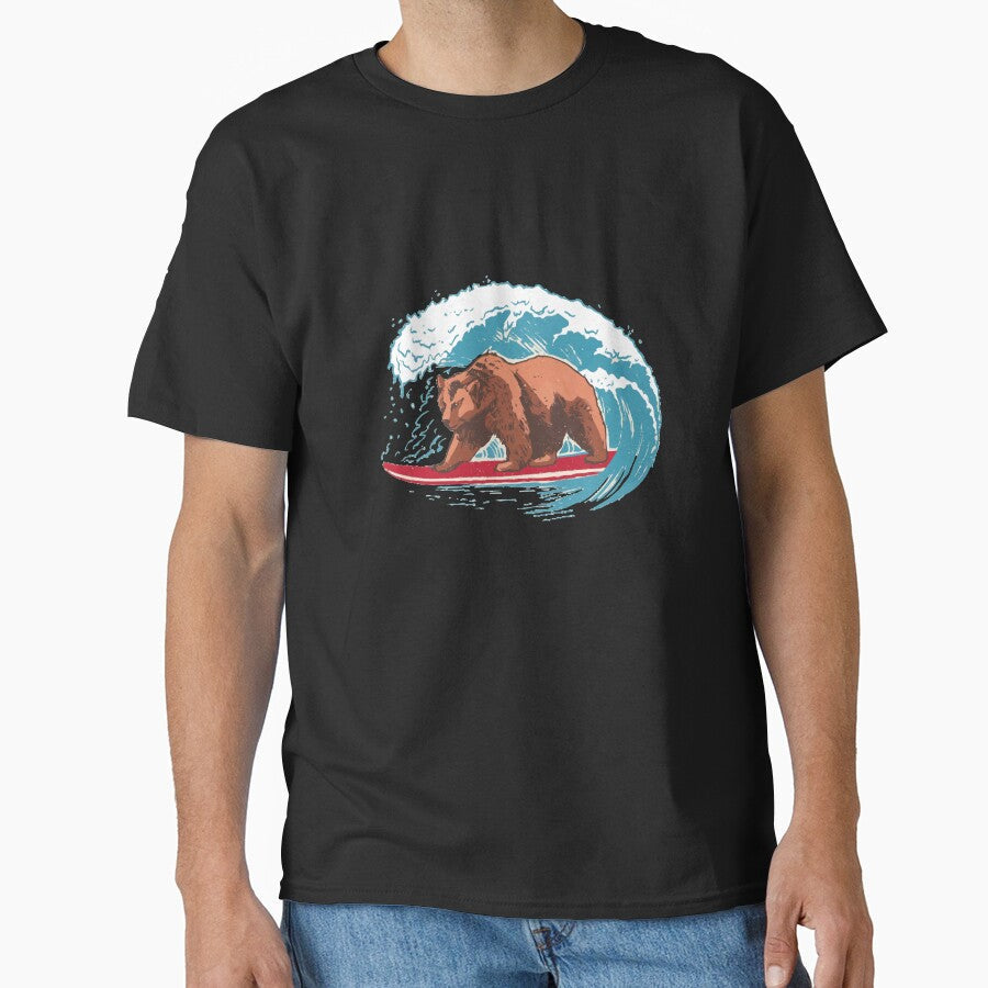Surfing bear by zaher97 Unisex , , , Long Sleeve Tee