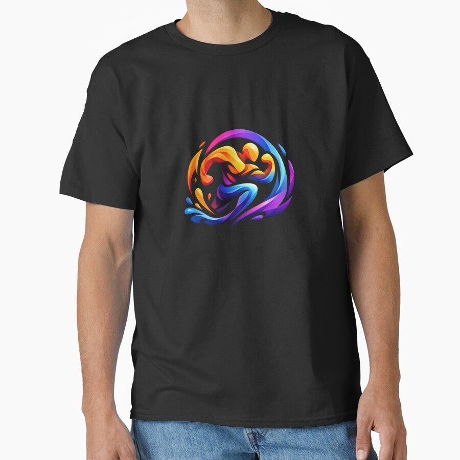 Dynamic Runner – Motion in Color by ForeverPrintsOK Unisex , , , Long Sleeve Tee