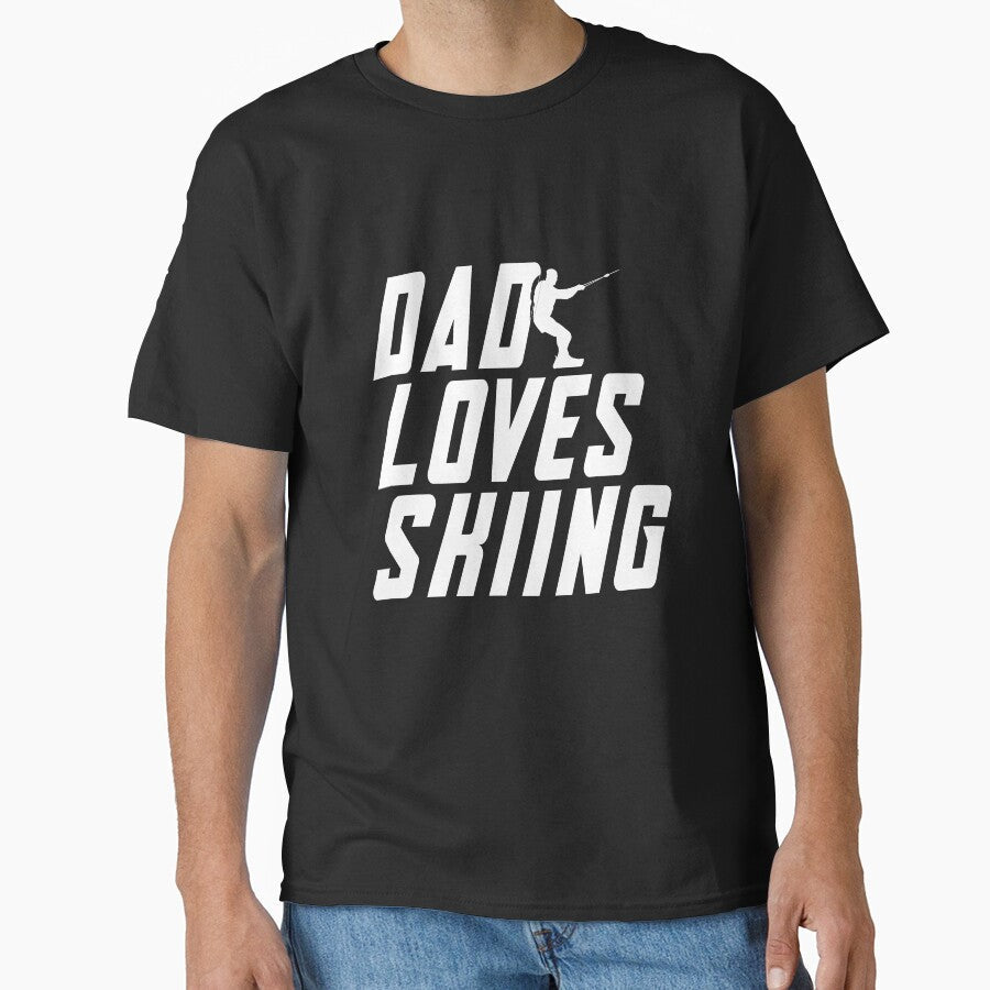 Dad Loves Skiing by saulmedia Unisex , , , Long Sleeve Tee