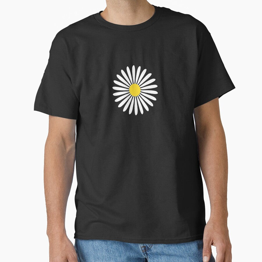 White flower by Ninja Design Printable Unisex , , , Long Sleeve Tee