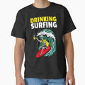 DRINKING SURFING by MJ96-PRO Unisex , , , Long Sleeve Tee