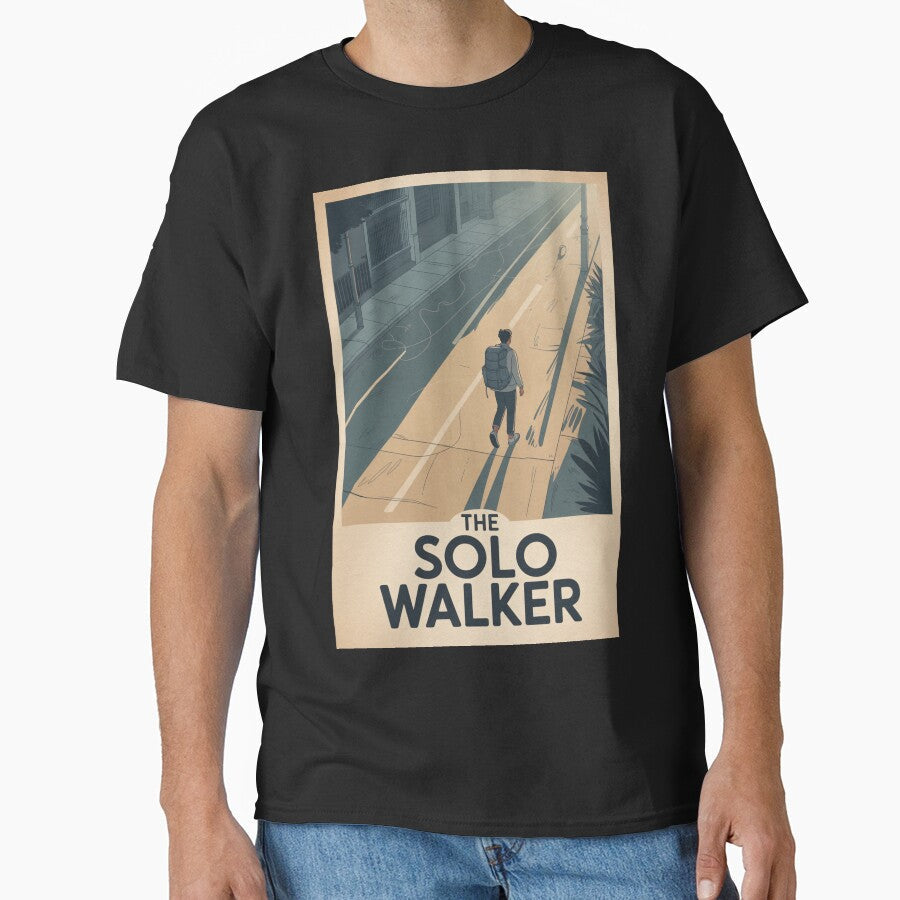 The Solo Walker – Solo Travel Personality Sticker & Poster by TheChaosDesign Unisex , , , Long Sleeve Tee