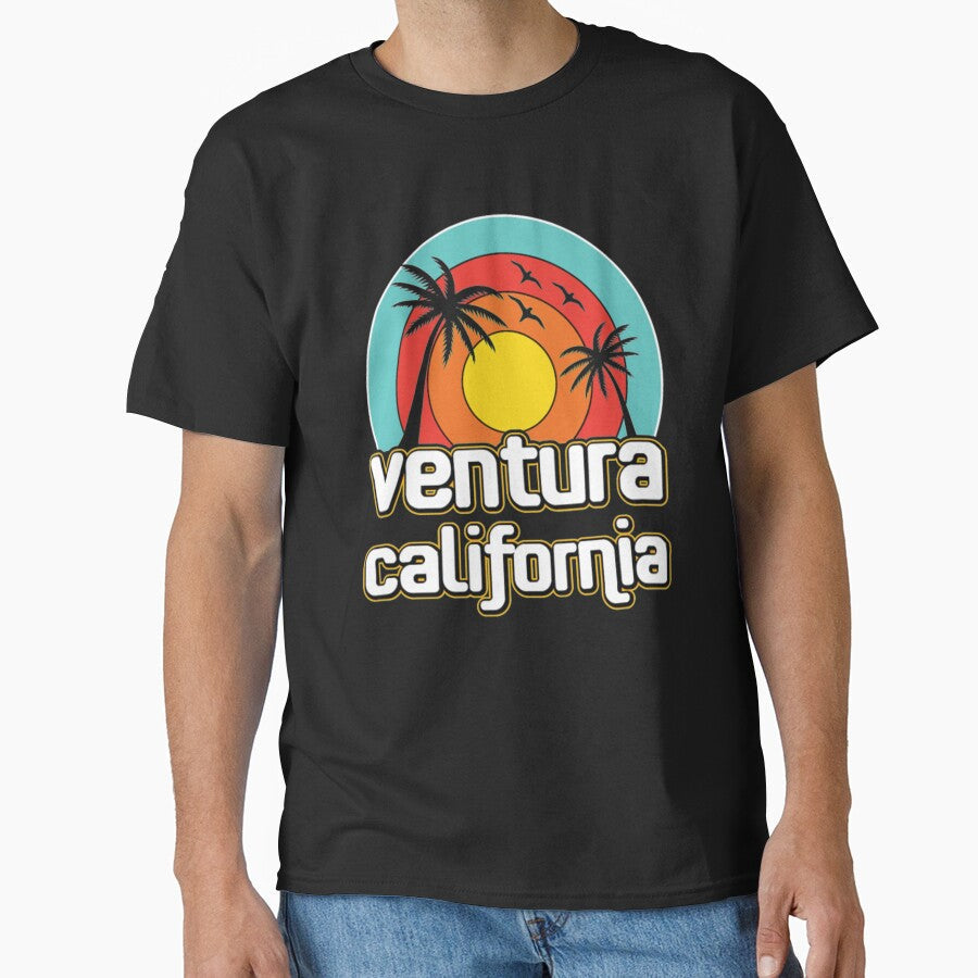 Ventura Beach California Surfing by ClamenTaon Unisex , , , Long Sleeve Tee