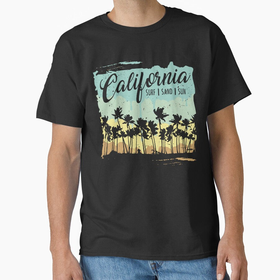 California Surfing Beach Summer Vintage by ShaneGuzman Unisex , , , Long Sleeve Tee