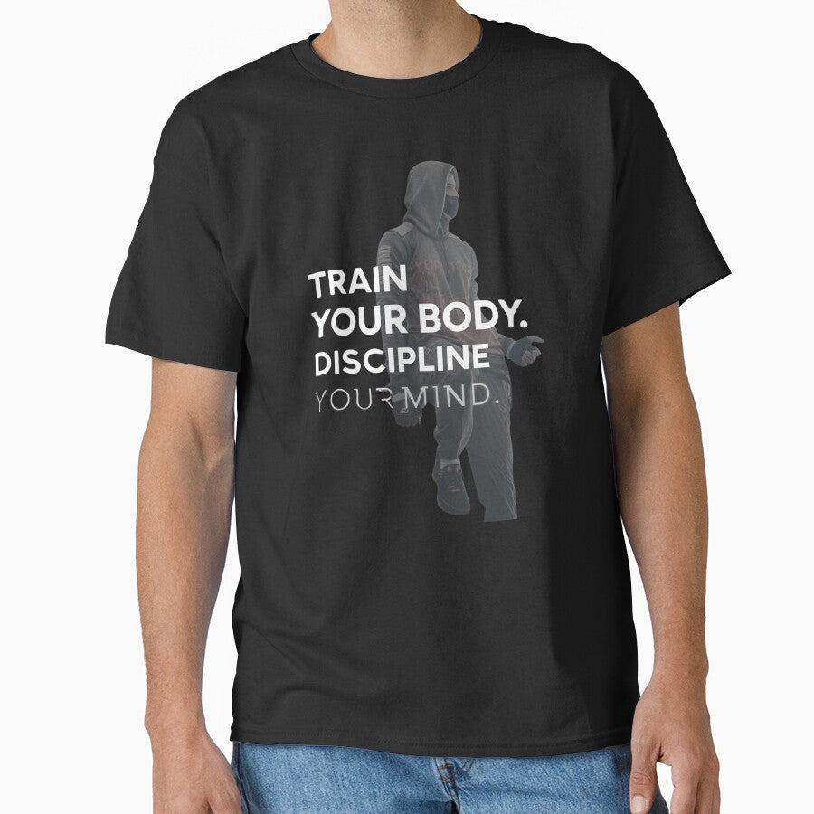 Train Your Body Discipline Your Mind Shirt | Motivational Fitness Apparel by guchieworld21