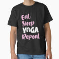 Eat Sleep Yoga Repeat Funny Yoga Lover Quote by ankarsdesign Unisex , , , Long Sleeve Tee