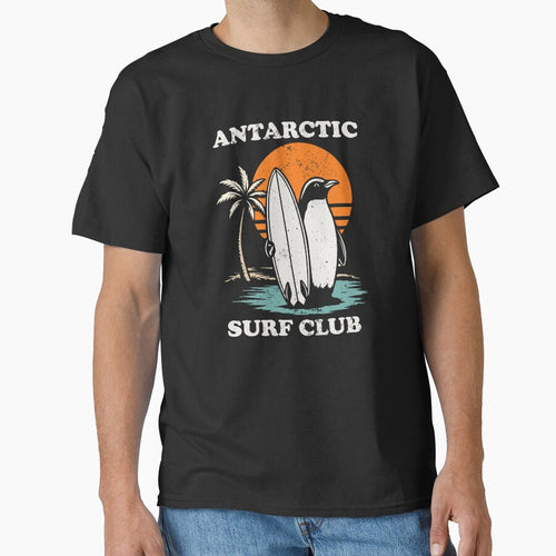 Antarctic Surf Club Christmas in July Surfing Penguin by Design-wallet
