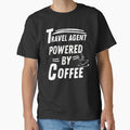 Travel agent powered by coffee by annoying-shirts Unisex , , , Long Sleeve Tee