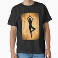 Yoga Pose Neon Orange Yoga Lettering by SoccaTamam Unisex , , , Long Sleeve Tee