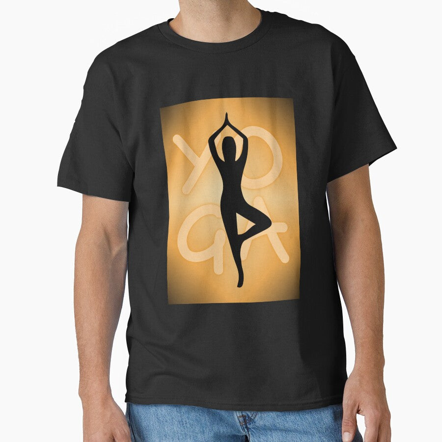Yoga Pose Neon Orange Yoga Lettering by SoccaTamam Unisex , , , Long Sleeve Tee