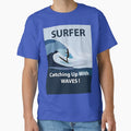 Surfer Beach Surfing by Nisha Prabhu Unisex , , , Long Sleeve Tee