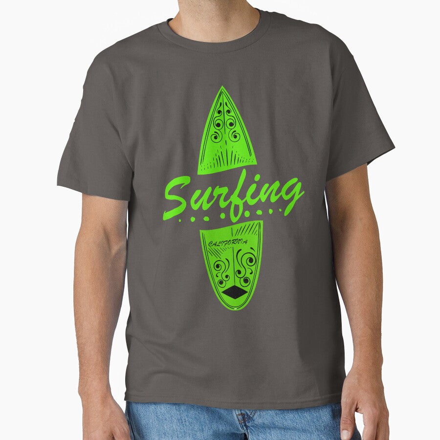 Cali Surfing by GRDesigns Unisex , , , Long Sleeve Tee