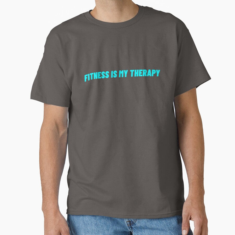 Fitness is My Therapy - Inspirational Fitness Quote by Mugfulmomentz Unisex , , , Long Sleeve Tee