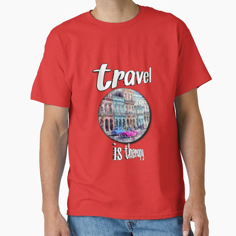 Travel is Therapy by Evanbabu Unisex , , , Long Sleeve Tee