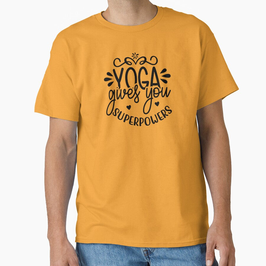 Yoga Quote Yoga Gives You Superpowers Motivational Saying by SoccaTamam Unisex , , , Long Sleeve Tee