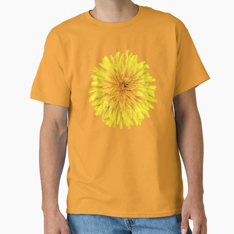 Big Sunny Yellow Dandelion by Beardsall-Art Unisex , , , Long Sleeve Tee