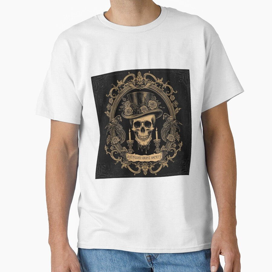 Midnight Haunt Society – Gothic Skull Halloween T-Shirt 4.0 by ShockDoodle