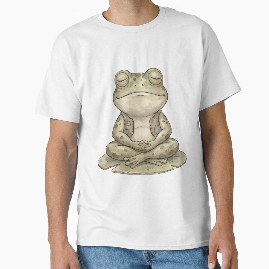 Cute Yoga: Lotus Pose Frog by bapupa Unisex , , , Long Sleeve Tee