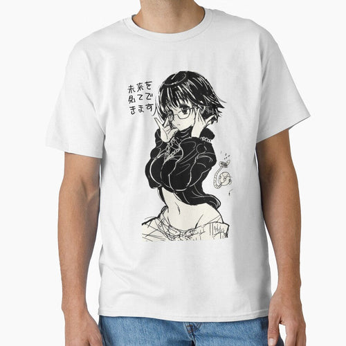 003 Cute Academia Style Lewd Anime Girl with Glasses Manga Style by chookiebookie Unisex , , , Long Sleeve Tee