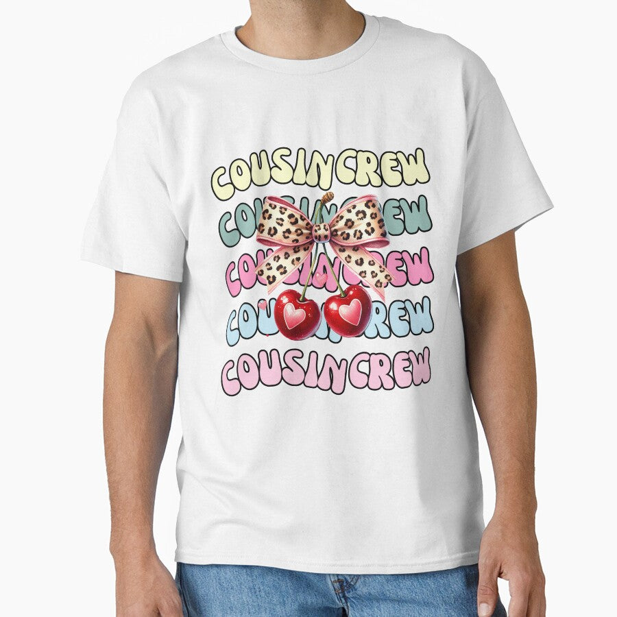 Groovy Cousin Crew Coquette Cherry Leopard Bow Women, Girls by thebest-2studio