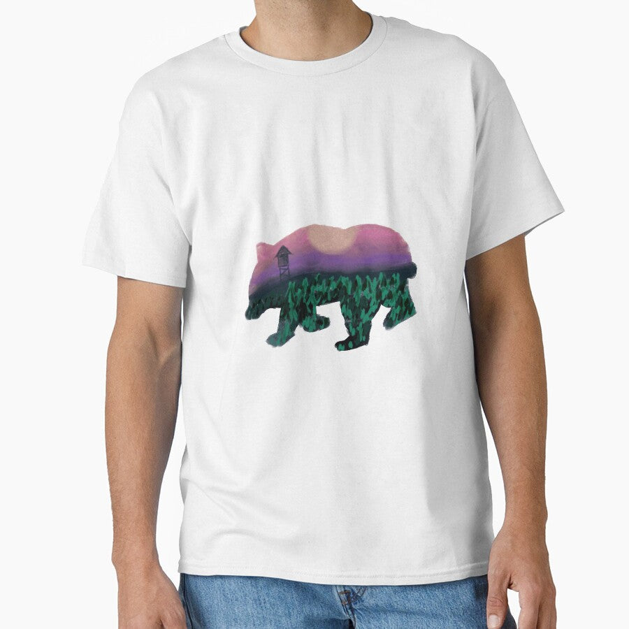 Love traveling Landscape Pack Bear Image by tinypurpleland Unisex , , , Long Sleeve Tee
