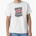 Coffee Surfing Sleep Repeat - Funny Surfing Lover by Watsonarts Unisex , , , Long Sleeve Tee